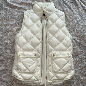 JCrew Puffer Vest in Ivory